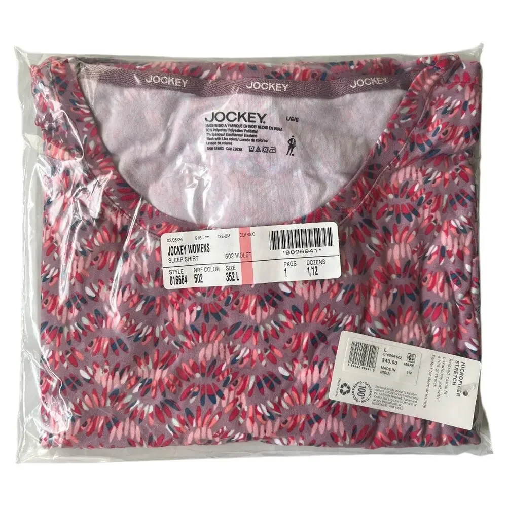 Jockey Soft Essentials Short Sleeve Sleepshirt, L